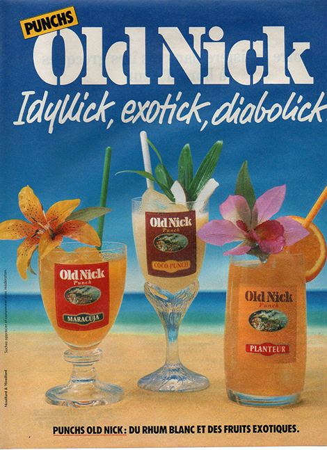 Publicité rhum blanc Old Nick 1985