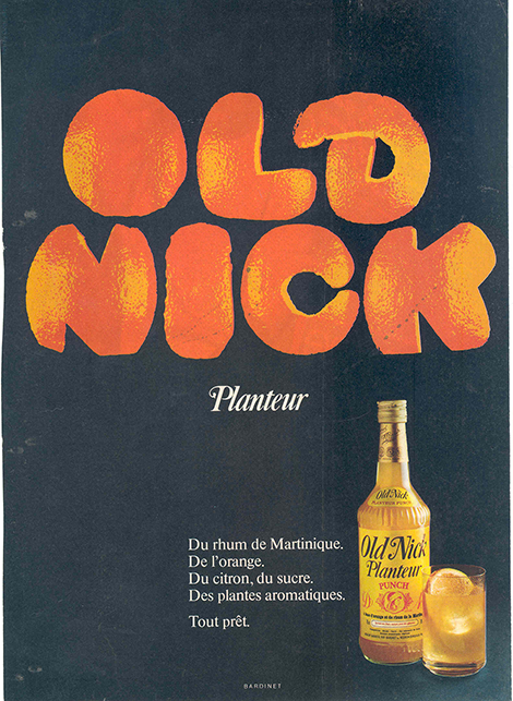 Publicité Old Nick planteur et daïquiri, 1978