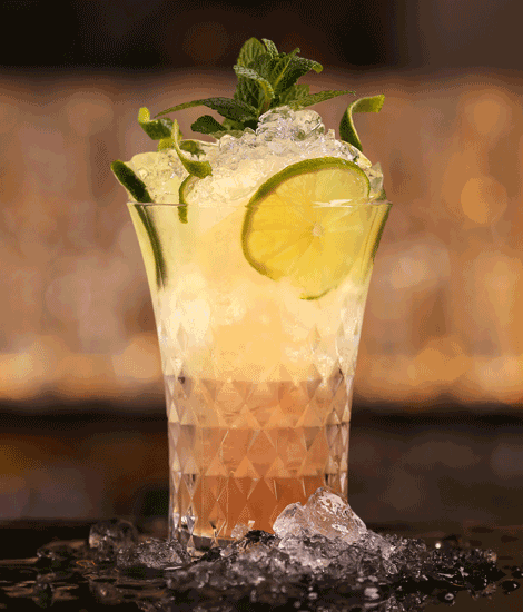 Le Carribean Mule peut aussi être servi dans un verre haut en « long drink »